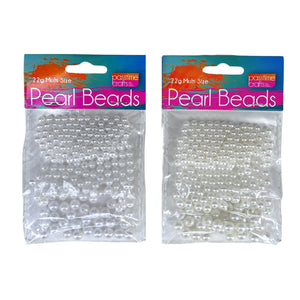 Pearl Beads 22g Pkt 3 Assorted