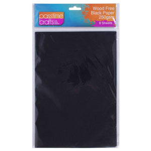 Wood Free Black Paper 250G Pkt 6