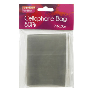 Cellophane Bag 80Pk 7.3x10cm SML