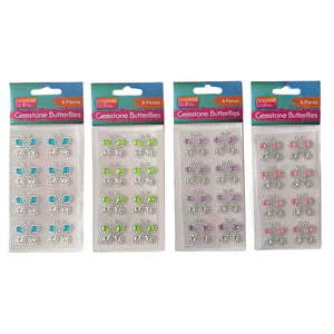 Gemstone Butterfly pk8 S/Adhesive