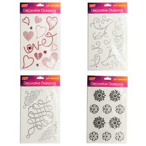 Diamond Shapes/Scrolls S/Adhesive-R