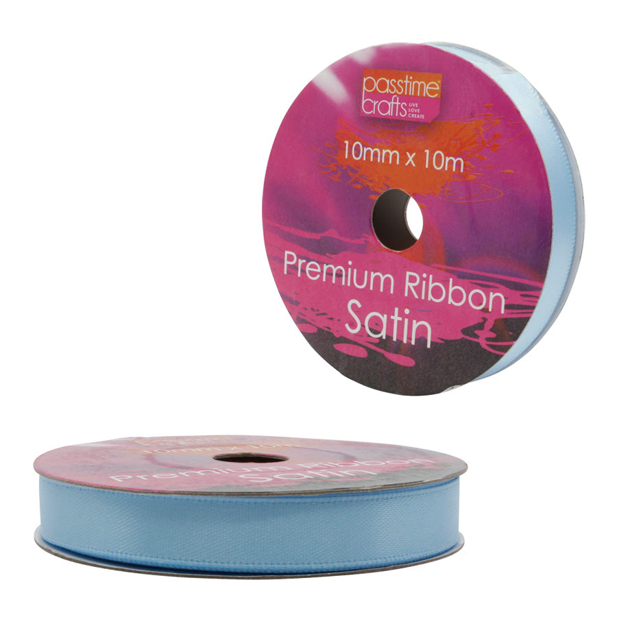 Satin Ribbon Light Blue 10mmx10m