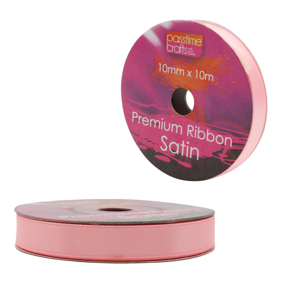 Satin Ribbon Light Pink 10mmx10m
