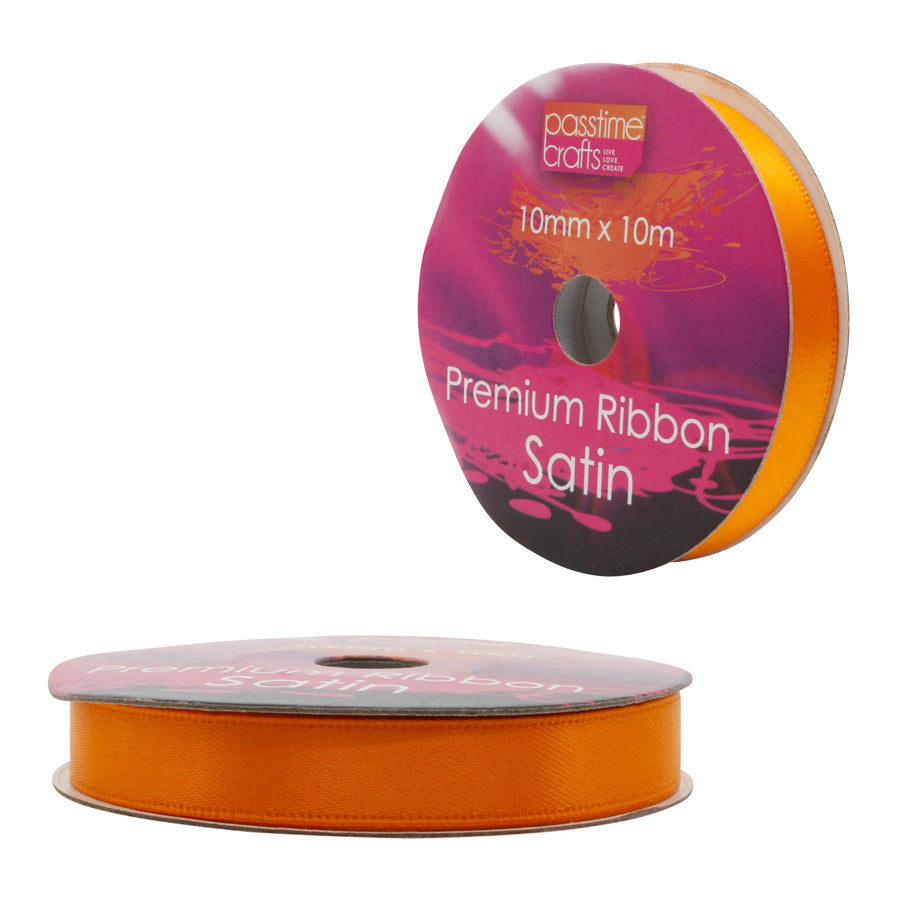 Satin Ribbon Orange 10mmx10m