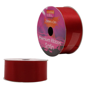 Satin Ribbon Red 25mmx3m