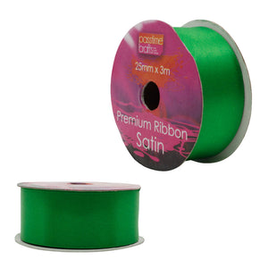 Satin Ribbon Green 25mx3m
