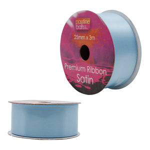 Satin Ribbon Light Blue 25mmx3m