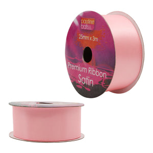 Satin Ribbon Light Pink 25mmx3m