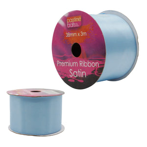 Satin Ribbon Light Blue 38mmx3m
