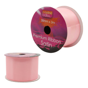Satin Ribbon Light Pink 38mmx3m