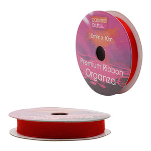 Organza Ribbon Red 10mmx10m
