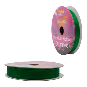 Organza Ribbon Green 10mx10m