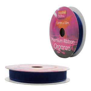Organza Ribbon Blue 10mmx10m