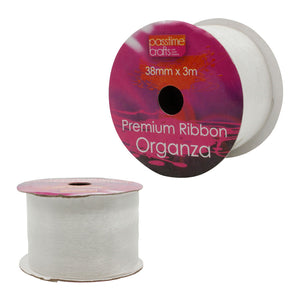 Organza Ribbon White 38mmx3m