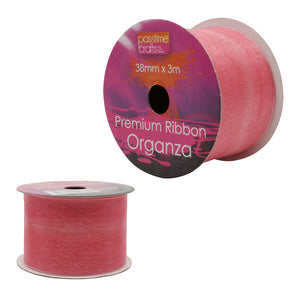 Organza Ribbon Light Pink 38mmx3m