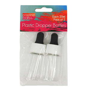 Plastic Dropper Bottles 20ml Pkt 2