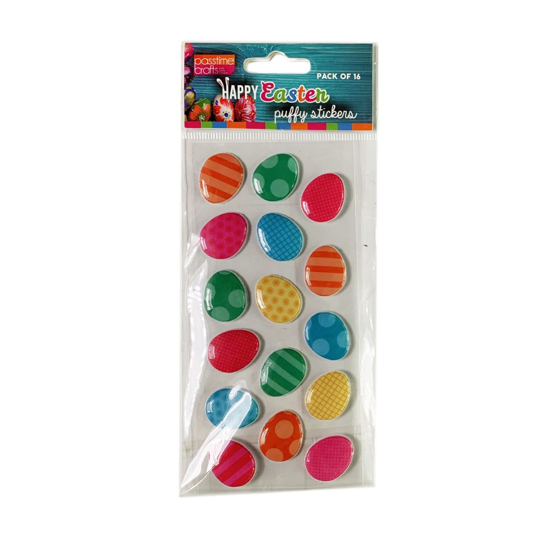 Easter Puffy Colourful Egg Stickers