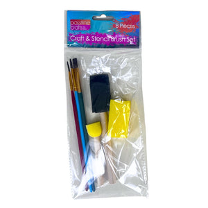 Craft & Stencil Brush Set Pkt 8