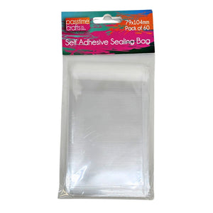 Cello Sealable Bags 79x104mm pkt 60