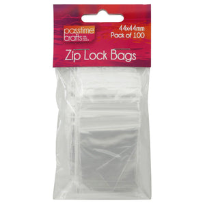 Zip Lock Cello Bags 44mmx44mm Pkt 100