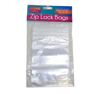 Zip Lock Cello Bags 100mmx140mm Pkt 35