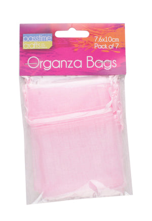 Organza Bags 7x10cm Pkt7-L/Pnk