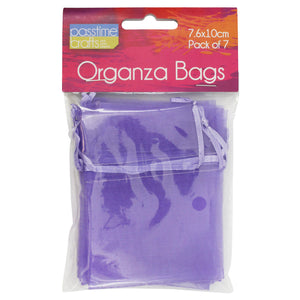 Organza Bags 7x10cm Pkt7-Lav