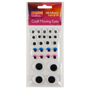 Moving Eyes Pkt 26 Assort S/Adhesive-R