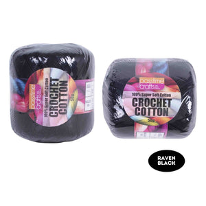 Crochet Cotton 50g Raven Black