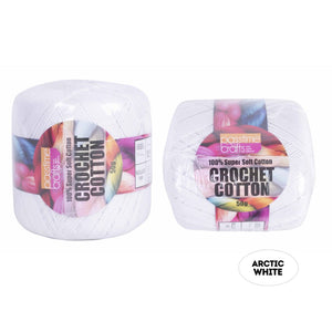 Crochet Cotton 50g Arctic White