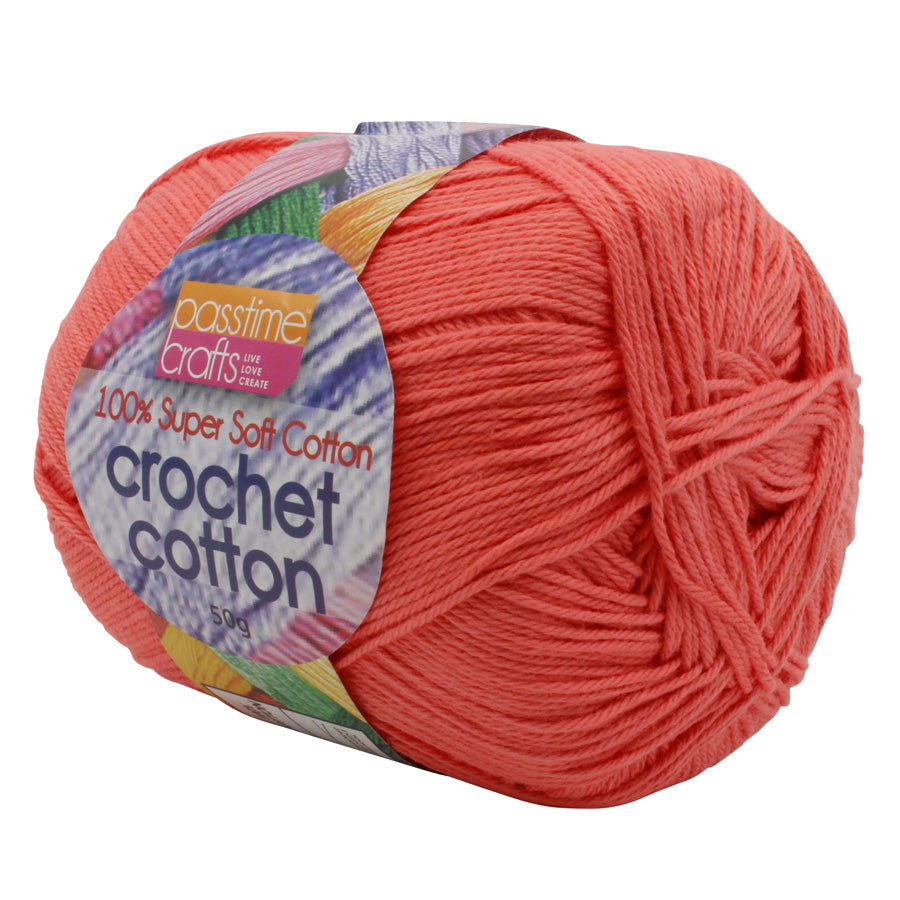 Crochet Cotton 50g Coral Pink-D
