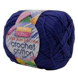 Crochet Cotton 50g LeMans Blue-D