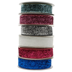 Ribbon Velvet Glitter Met 15mmx2m