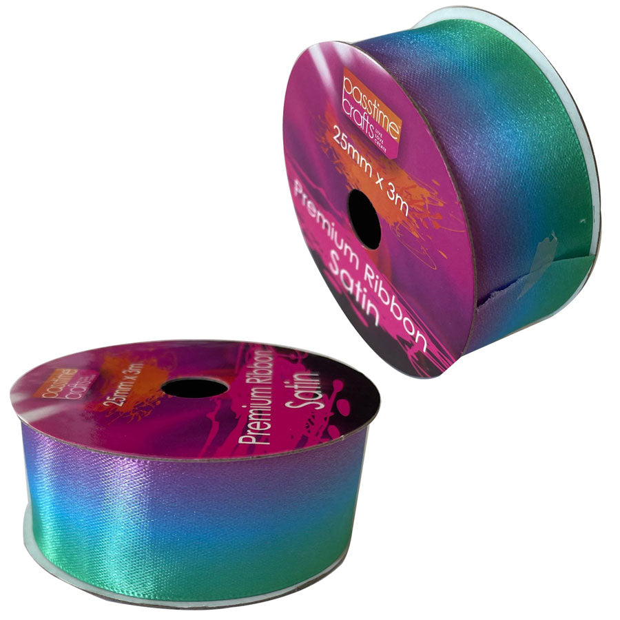 Satin Ribbon Rainbow 25mmx3m