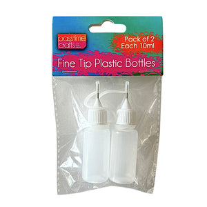 Fine Tip Plastic Bottles Pkt 2 10ml