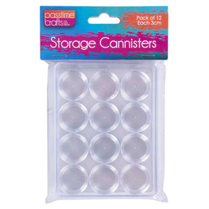 Storage Canisters Mini-12Pkt 3cm