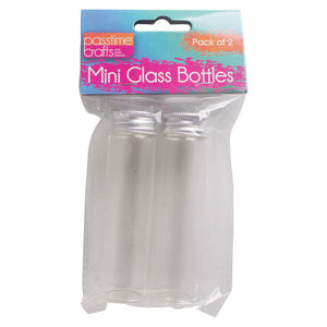 Craft Mini Bottles Pkt 2/10cm M/Lid