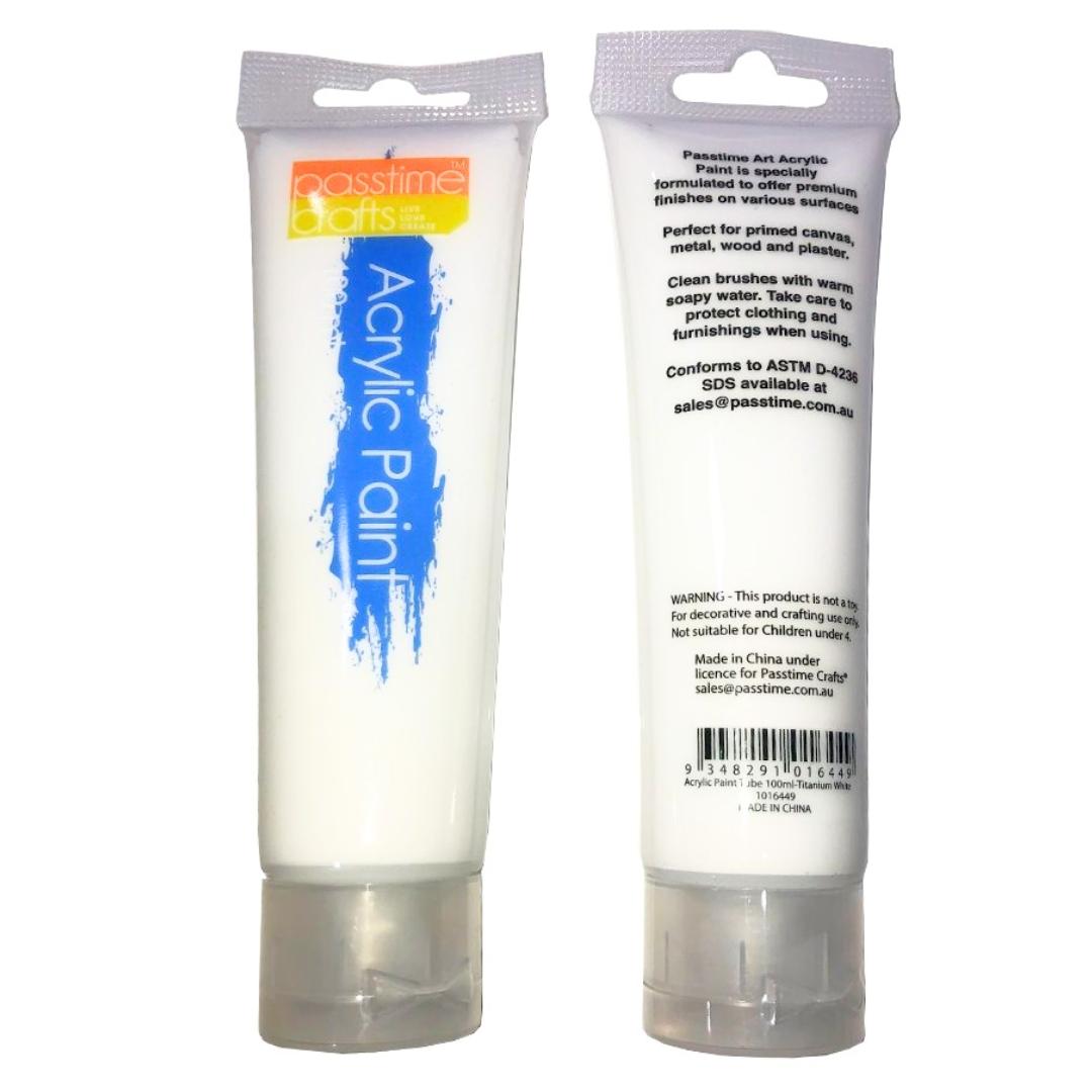 Acrylic Paint Tube 100ml-Titanium White