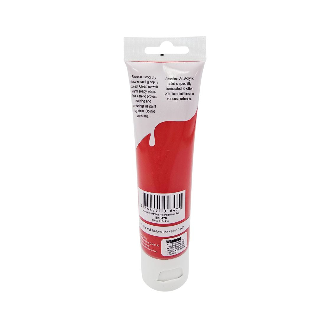 Acrylic Paint 100ml - Brilliant Red
