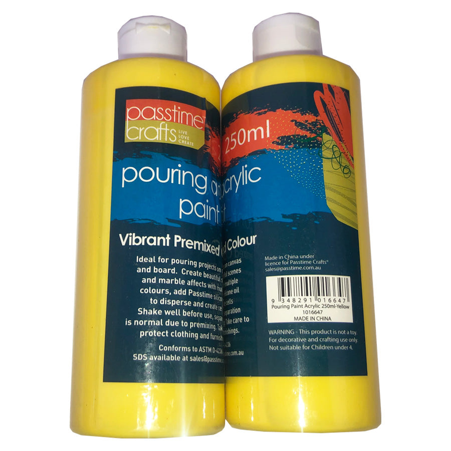 Pouring Paint Acrylic 250ml-Yellow-P