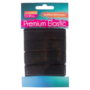 Elastic Braided Black 20mmx3m