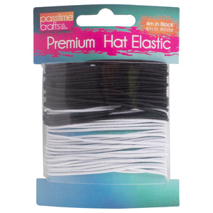 Elastic Hat White 4m-Black 4m