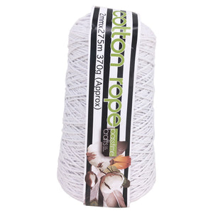 Cotton/R/Col Rope 3mmx100m-White-P
