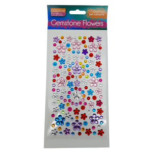 Crystal Gemstone Flower Mix S/Adhes-R