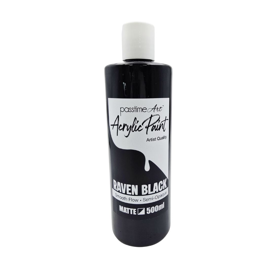 Acrylic Paint 500ml - Raven Black