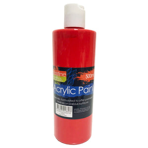 Acrylic Paint 500ml-Brilliant Red