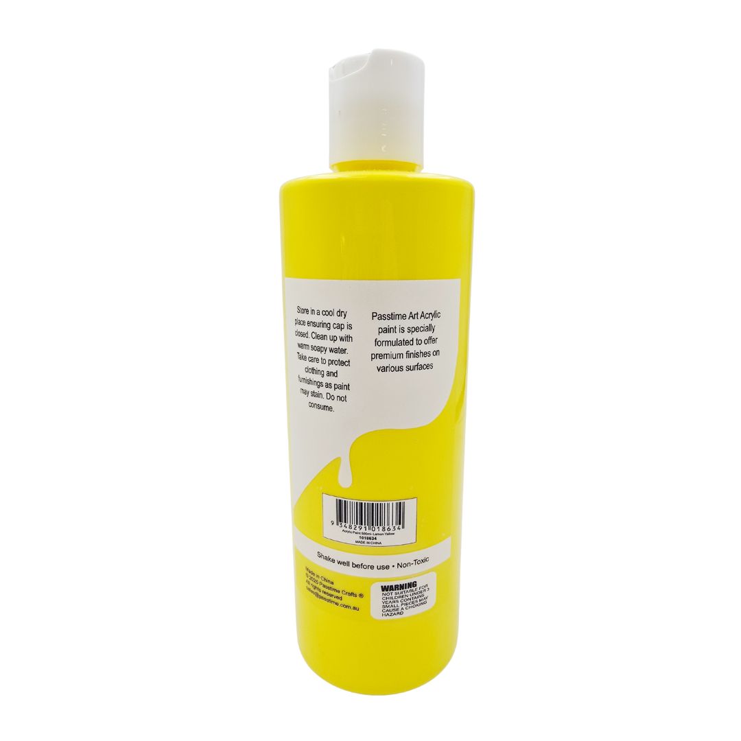 Acrylic Paint 500ml - Lemon Yellow
