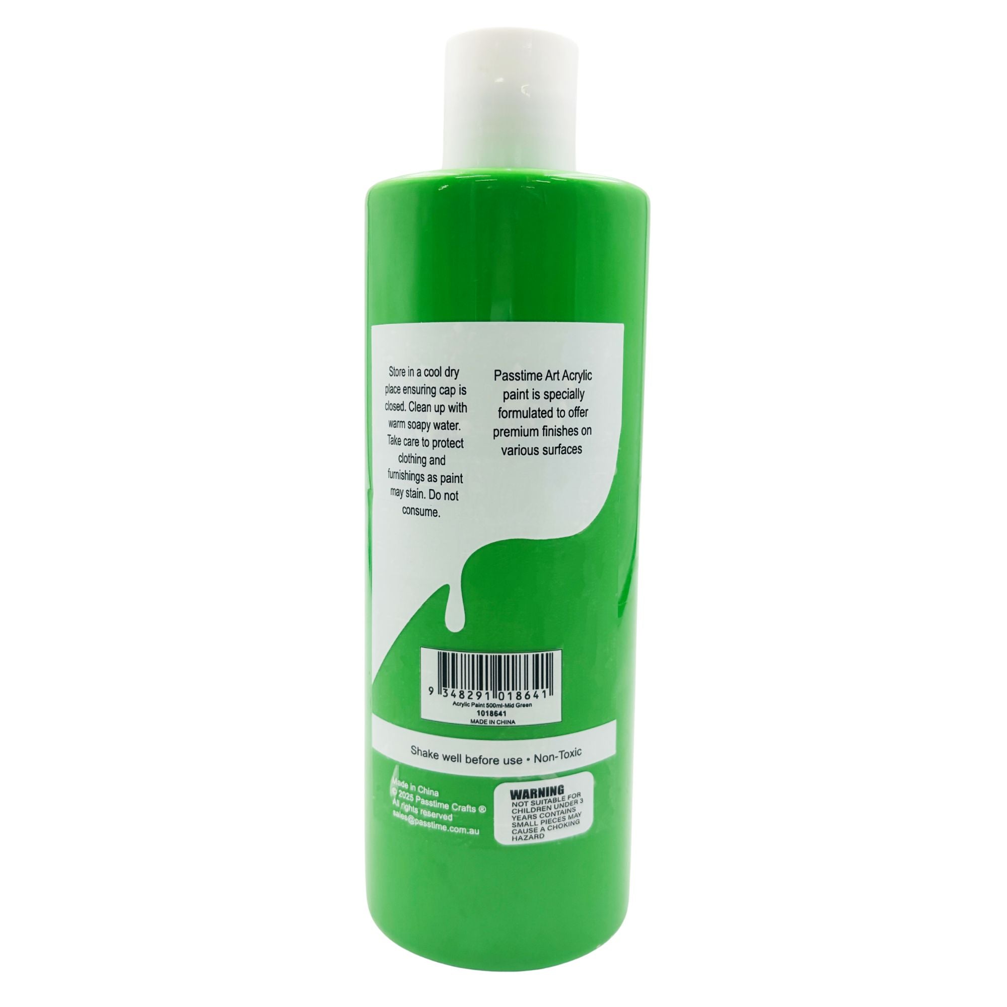 Acrylic Paint 500ml - Mid Green
