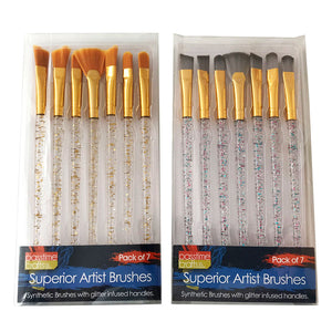 Artist Brush Set/Multi Glitter S/7