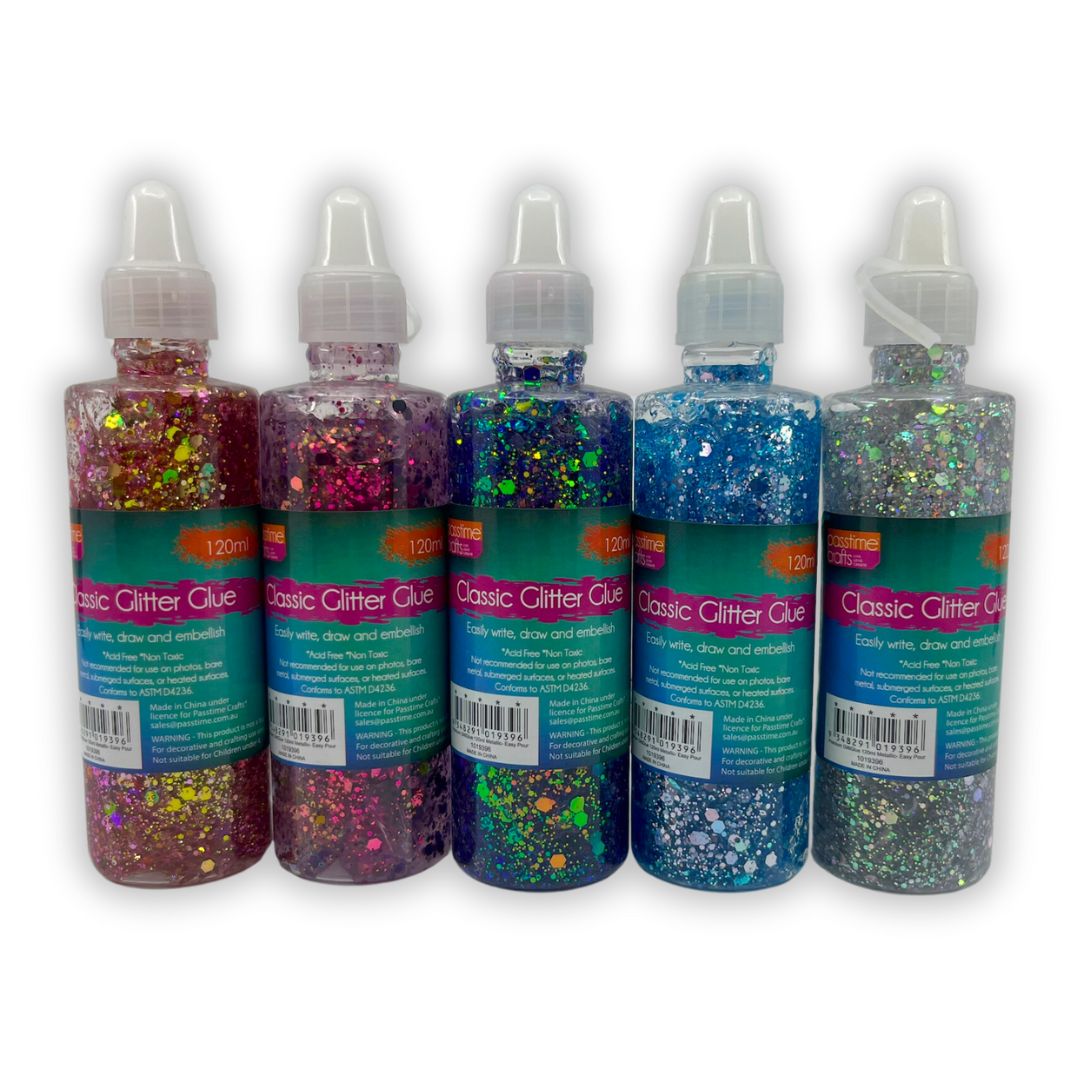Premium GlittGlue 120ml Metallic- Easy Pour